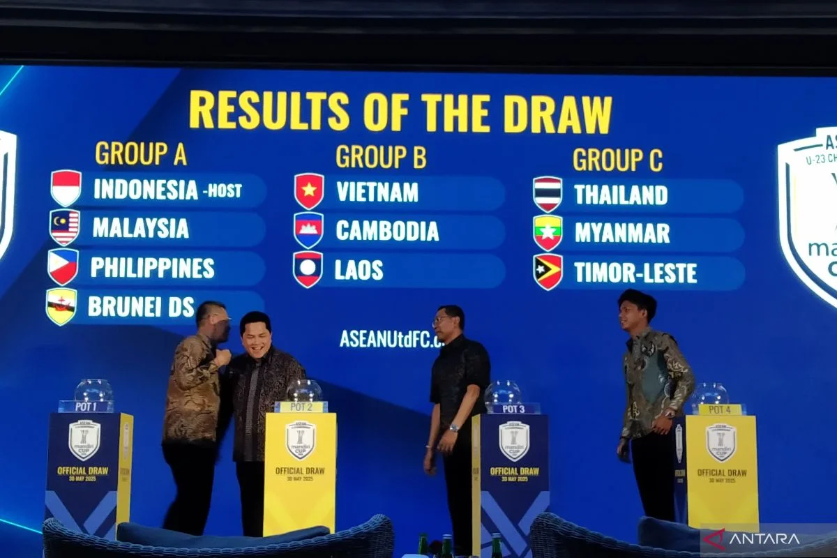 Indonesia huni Grup A bersama Malaysia di Piala AFF U 23